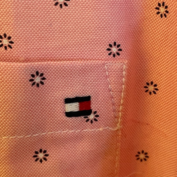 Tommy Hilfiger Button Down 100% Cotton Shirt; Size 0X; Long Sleeve Long Top - Picture 11 of 12
